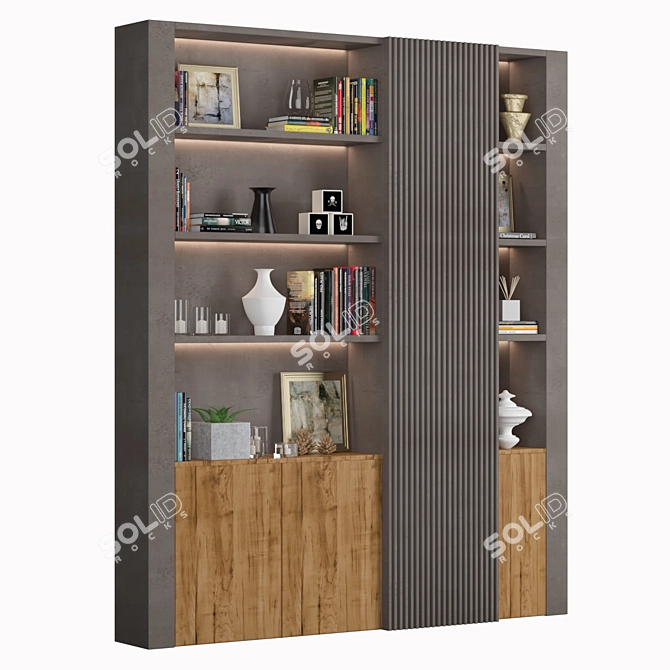 Versatile Multi-Level Storage Rack 3D model image 2