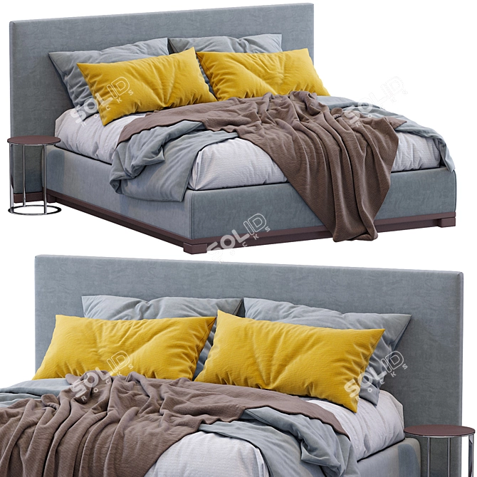 Elegant Bebitalia Bed BAUCI 3D model image 1