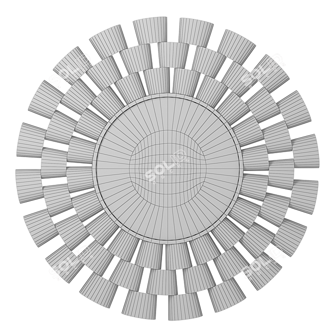 Sunshine Mirror: Nelwyn Décor 3D model image 6