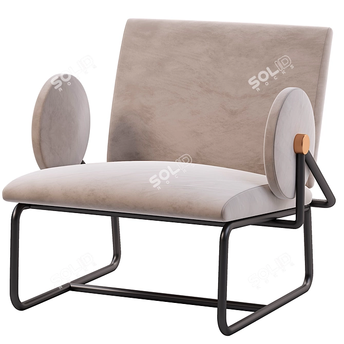 Modern Armchair for 3Ds Max 2014 3D model image 3