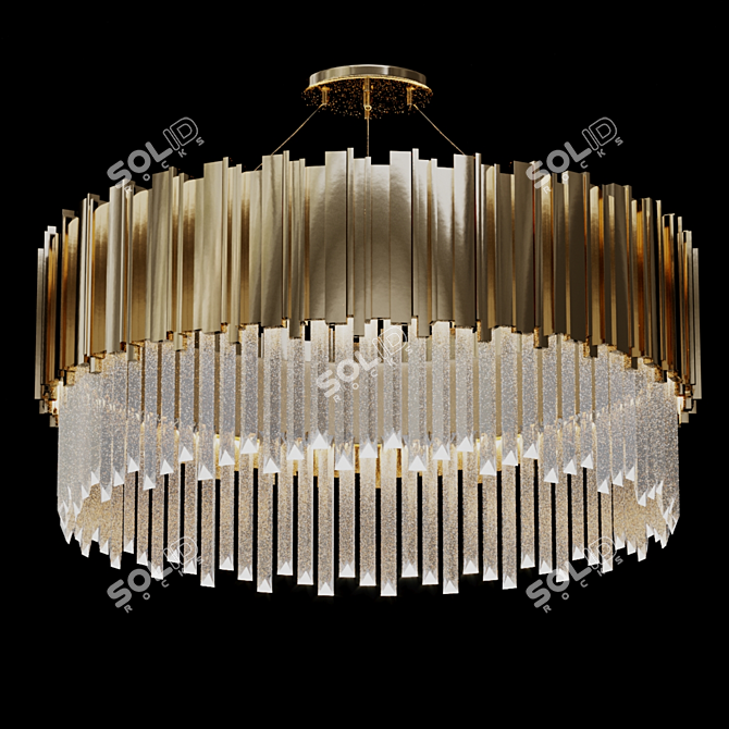 Luxury Empire Oval Chandelier 3D model image 2