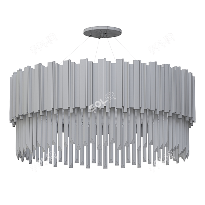 Luxury Empire Oval Chandelier 3D model image 3