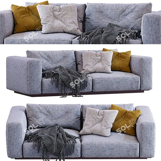 Flexform Grande Sofa: Elegant Comfort 3D model image 1