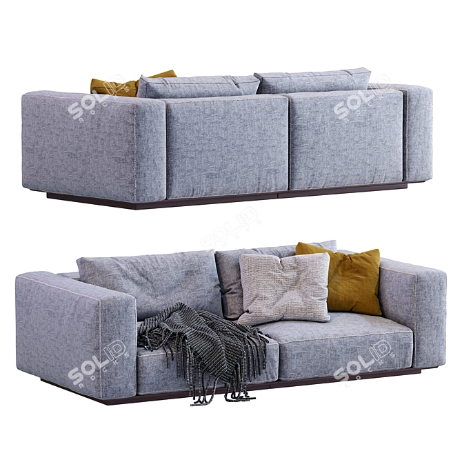 Flexform Grande Sofa: Elegant Comfort 3D model image 4