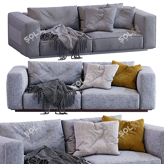 Flexform Grande Sofa: Elegant Comfort 3D model image 5