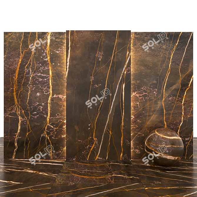 Nutmeg Marble: Elegant & Versatile Tiles 3D model image 1