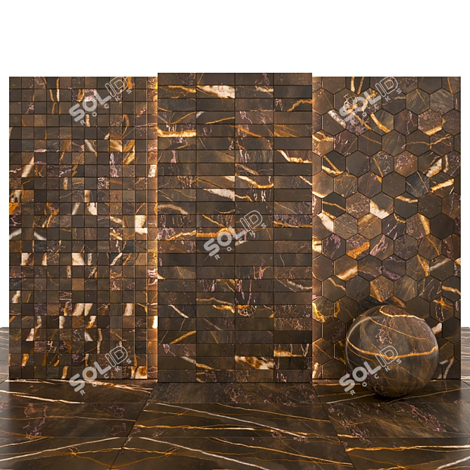 Nutmeg Marble: Elegant & Versatile Tiles 3D model image 3