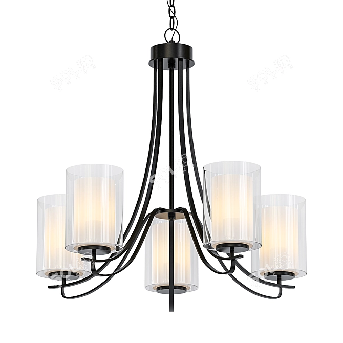 Parsons Studio 25: Sleek Sand Coal Chandelier 3D model image 1