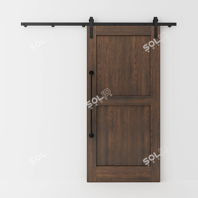 Modern Loft Sliding Doors 3D model image 3