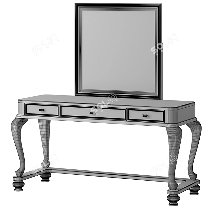 Coralayne Dressing Table with Mirror 3D model image 3
