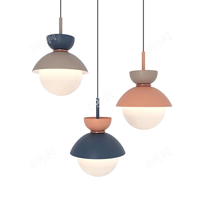 Modern Nordic Pendant Lamp - G9 3D model image 1