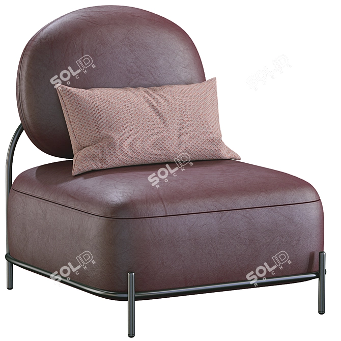 Luxury Leather Armchair: Pawai 3D model image 1