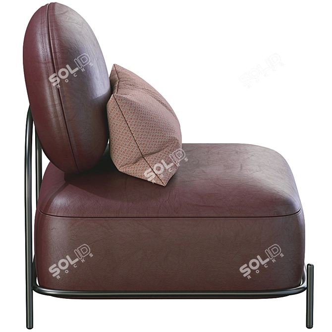 Luxury Leather Armchair: Pawai 3D model image 4