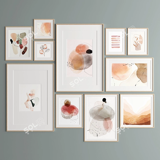 Elegant Art Frame Collection 3D model image 3