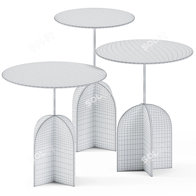 "Elegantly Crafted Side Tables 3D model image 3