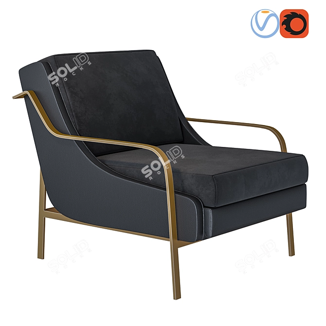 Elevate Your Space: Halden Lounge Chair 3D model image 1