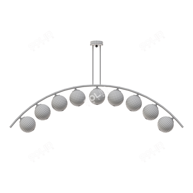 Modern Ceiling Lamp with Arc and Balls 3D model image 3