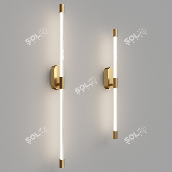 Elegant LED Cylinder Wall Lamp 3D model image 1