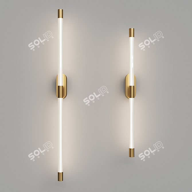 Elegant LED Cylinder Wall Lamp 3D model image 2