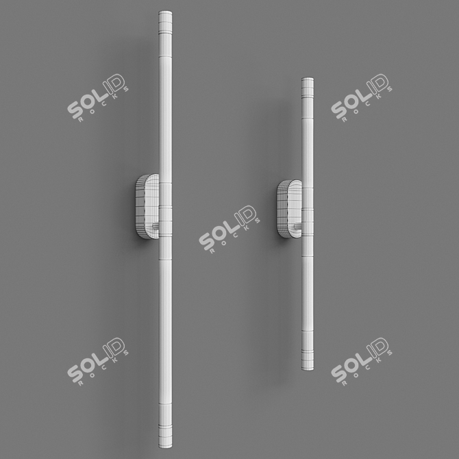 Elegant LED Cylinder Wall Lamp 3D model image 3