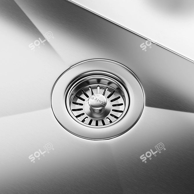 Blanco Quatrus R0 - Small Undermount Stainless Steel Sink 3D model image 7