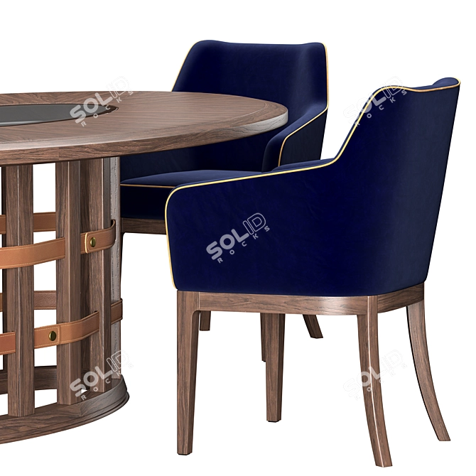 Grilli Harris Oval Dining Set 3D model image 5