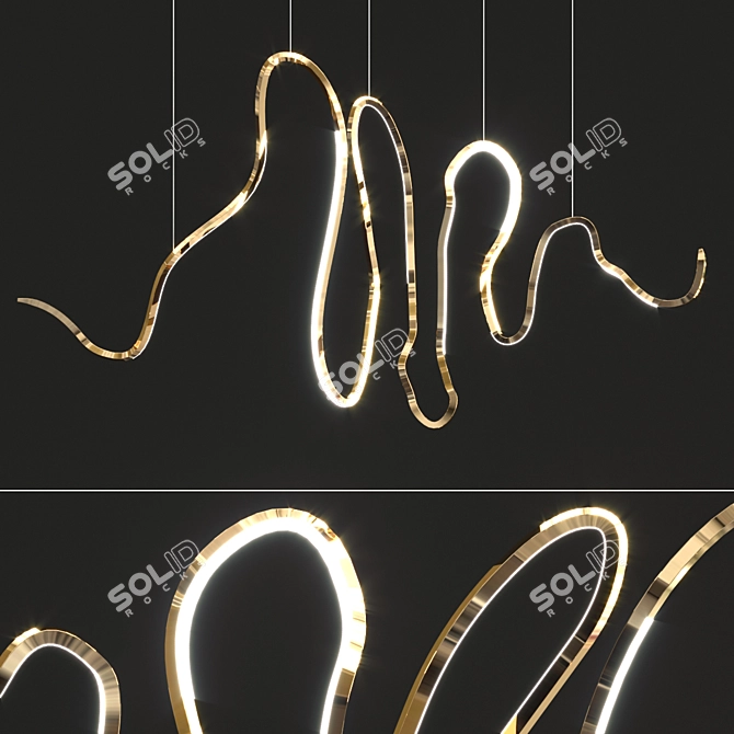 Ethereal Elegance: Niamh Barry Chandelier 3D model image 1