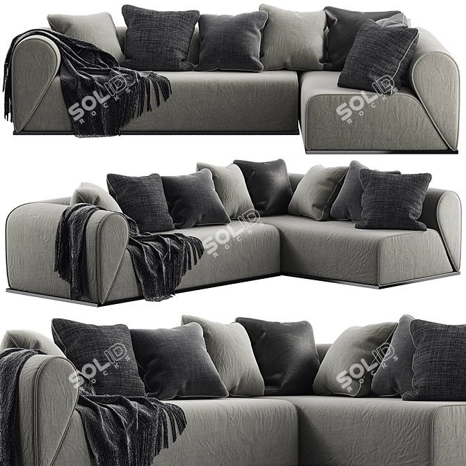 Moroso Heartbreaker Sofa: Elegant Comfort for Your Living Space 3D model image 1