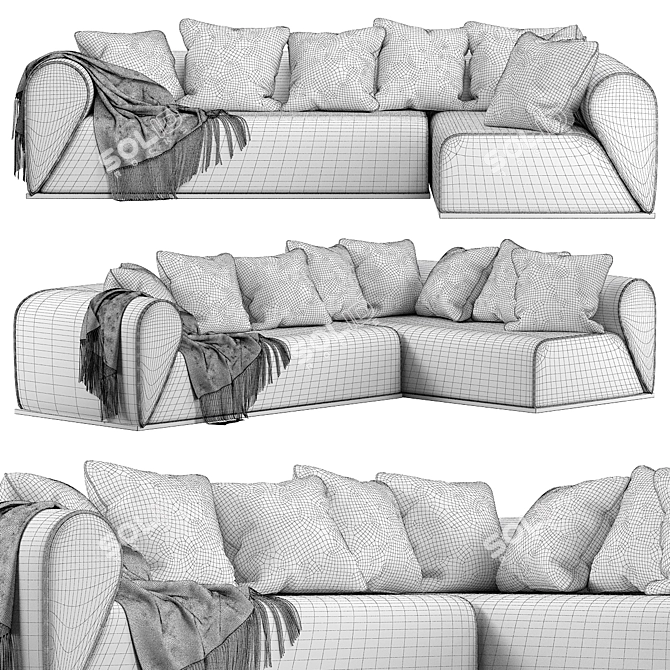 Moroso Heartbreaker Sofa: Elegant Comfort for Your Living Space 3D model image 2