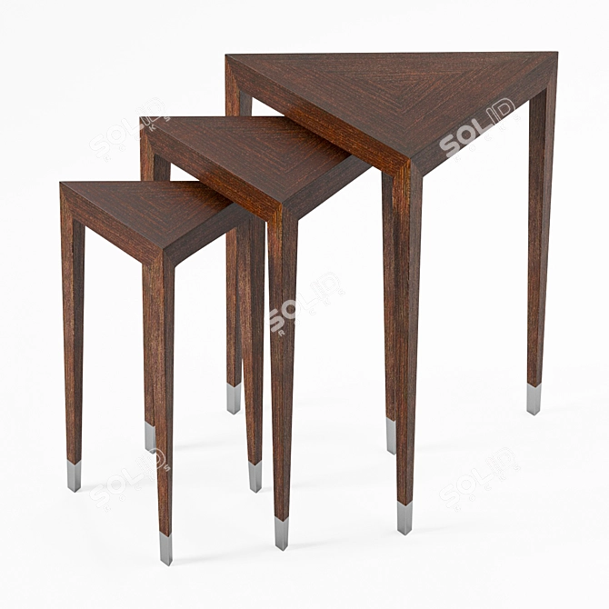 Italian Art Deco Nest Tables 3D model image 3