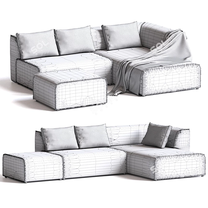 Infinity Modular Sofa: Versatile Contemporary Design 3D model image 2