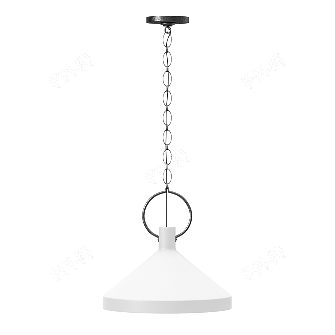 Limoges Large Pendant - Elegant Illumination 3D model image 1