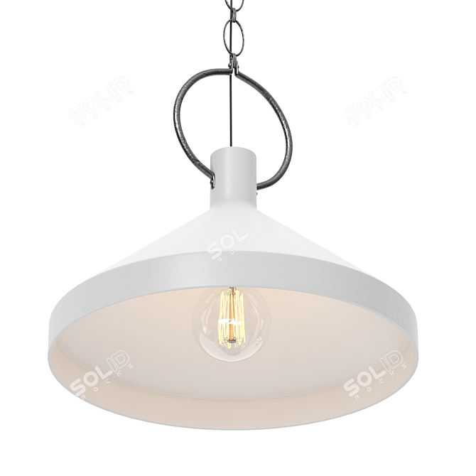 Limoges Large Pendant - Elegant Illumination 3D model image 2