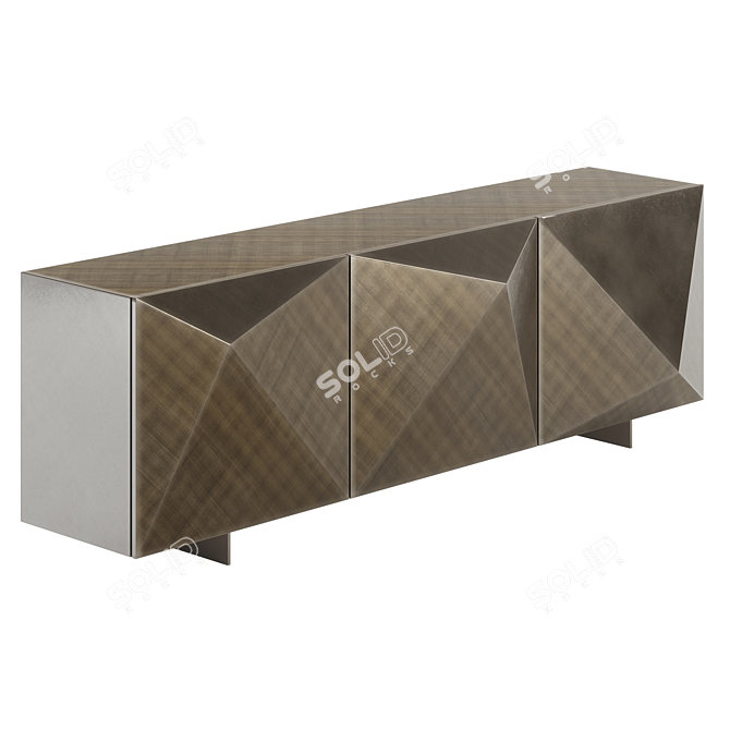 Cattelan Kayak 2021 Metal Brass Console 3D model image 1
