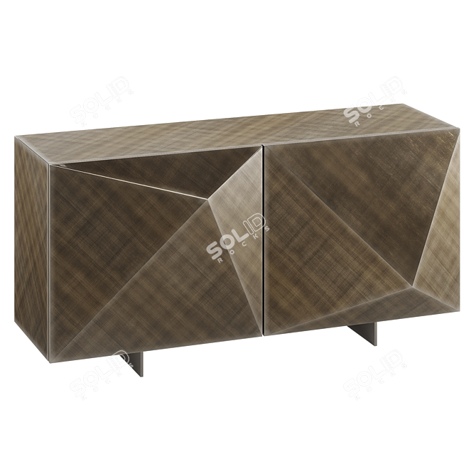 Cattelan Kayak 2021 Metal Brass Console 3D model image 4