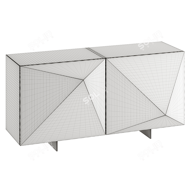 Cattelan Kayak 2021 Metal Brass Console 3D model image 6