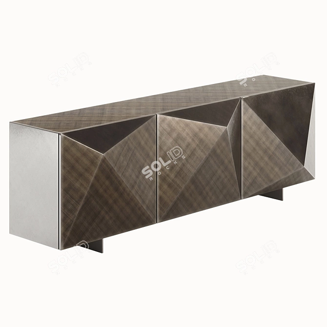 Cattelan Kayak 2021 Metal Brass Console 3D model image 8