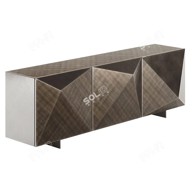 Cattelan Kayak 2021 Metal Brass Console 3D model image 9