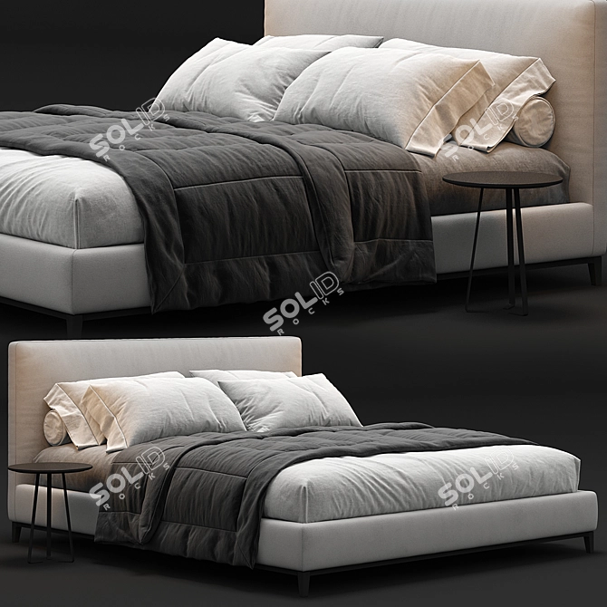 Elegant Minotti Andersen Bed 3D model image 1