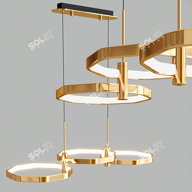 Ragnil LED Pendant Light 3D model image 1