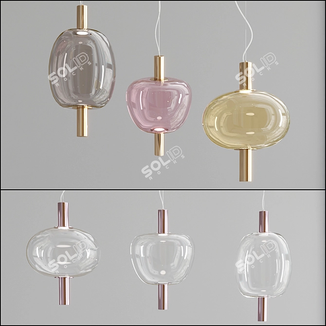 Riflesso Pendant Lights: Elegant Illumination for any Space 3D model image 3