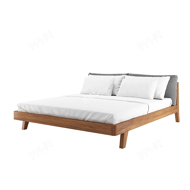 Sleek Scandinavian Design: Mikkel Bed 3D model image 1