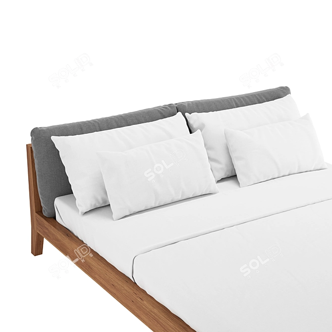 Sleek Scandinavian Design: Mikkel Bed 3D model image 4