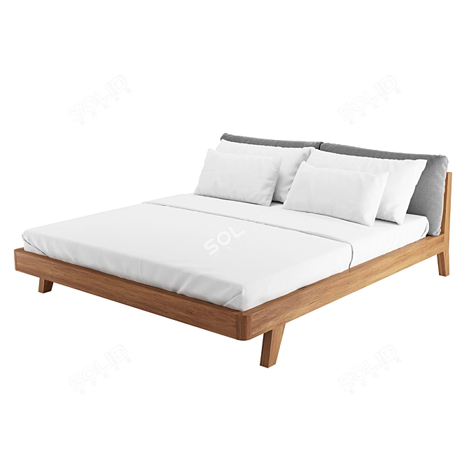 Sleek Scandinavian Design: Mikkel Bed 3D model image 6