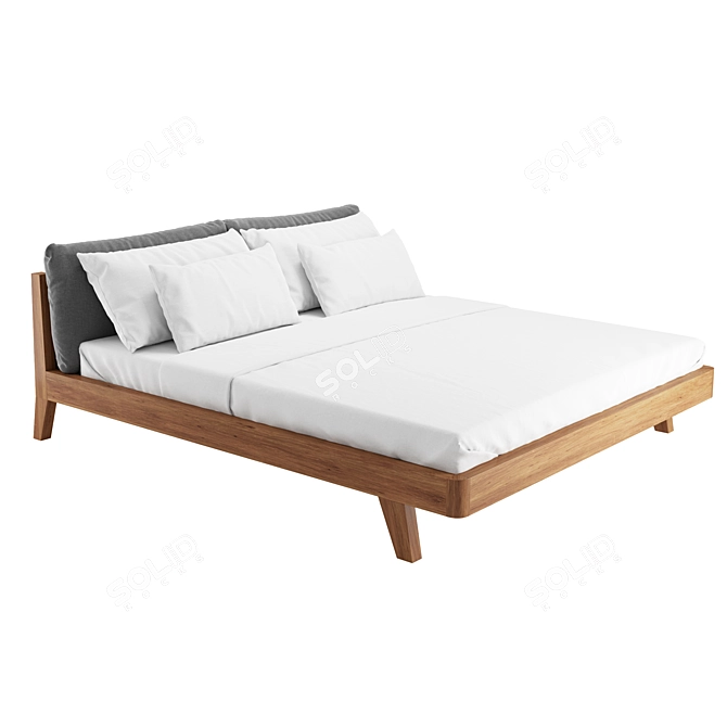 Sleek Scandinavian Design: Mikkel Bed 3D model image 7