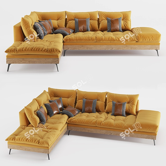 Elegant Casablanca Sofa for Corona 3D model image 1