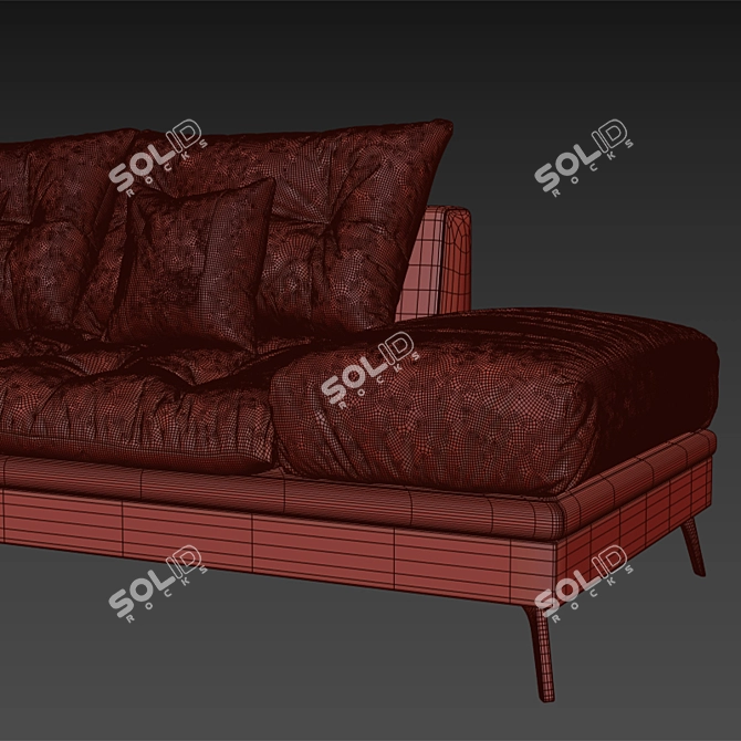 Elegant Casablanca Sofa for Corona 3D model image 2