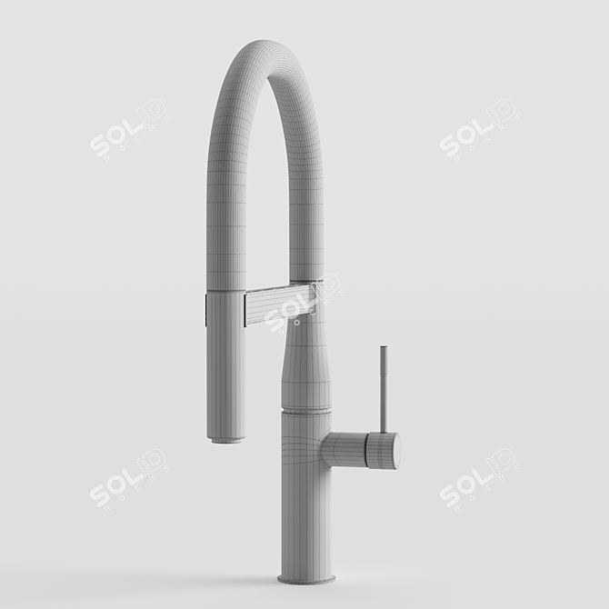 Versatile Kitchen Sink & Faucet 3D model image 6