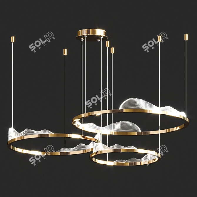 Hanna Chandelier: Modern, Stylish, and Versatile! 3D model image 4