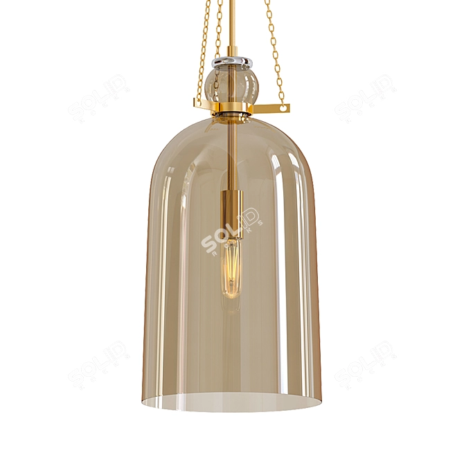 Elegant Cloche Pendant 3D model image 1